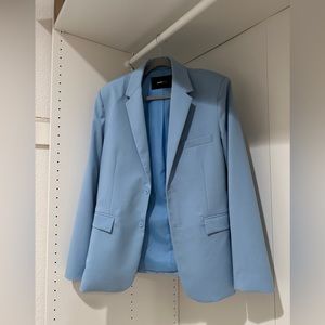 Modern stretch suit Blazer from Fashion Nova in light blue color